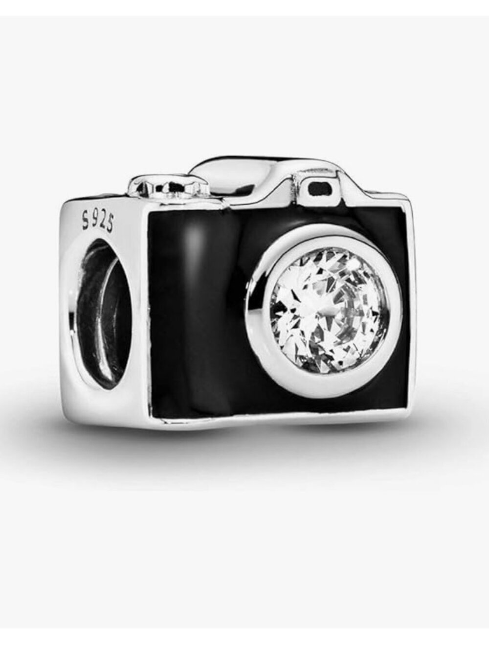 Pandora Vintage Camera Charm 791709CZ, Enamel, Zircon